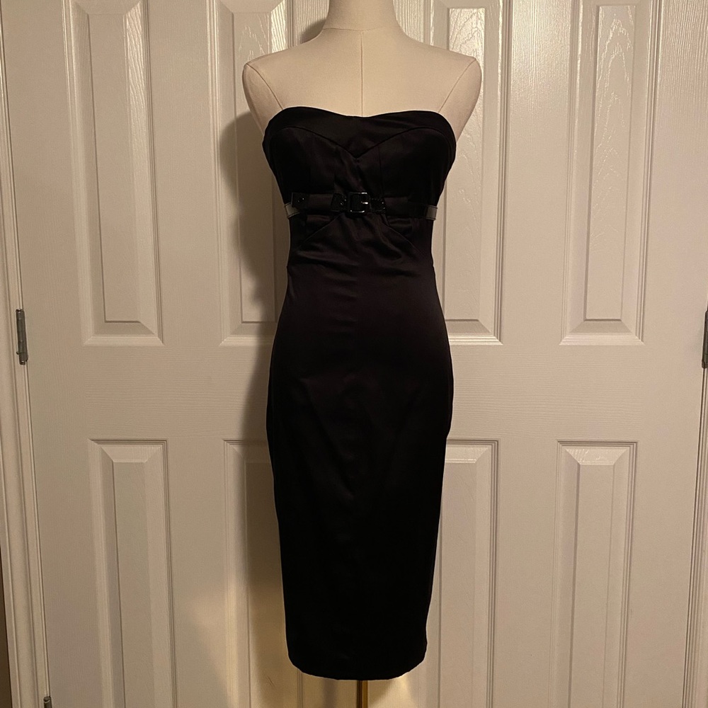 Costa Blanca Black Strapless Dress